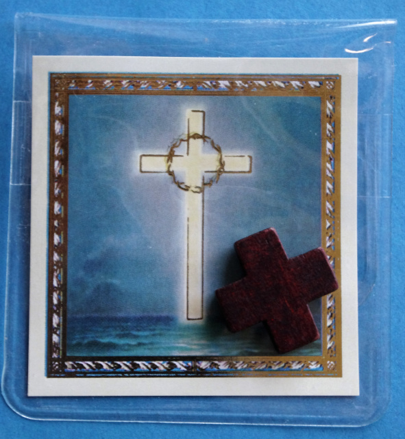 Spanish Cross In My Pocket Prayer Card w/Crucifix - The ACTS