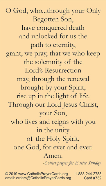 Easter Prayer Card