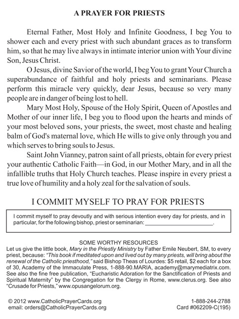 Catholic Prayer Cards - St Therese of Lisieux - St. Joseph - Our Lady ...